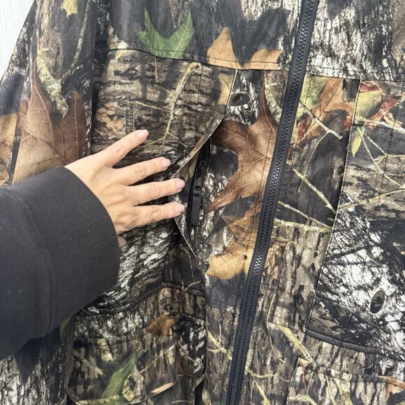 Bill Mass Mossy Oak Break Up Camo Jacket Coat XL Quilted Hunting Streetwear - Picture 6 of 10